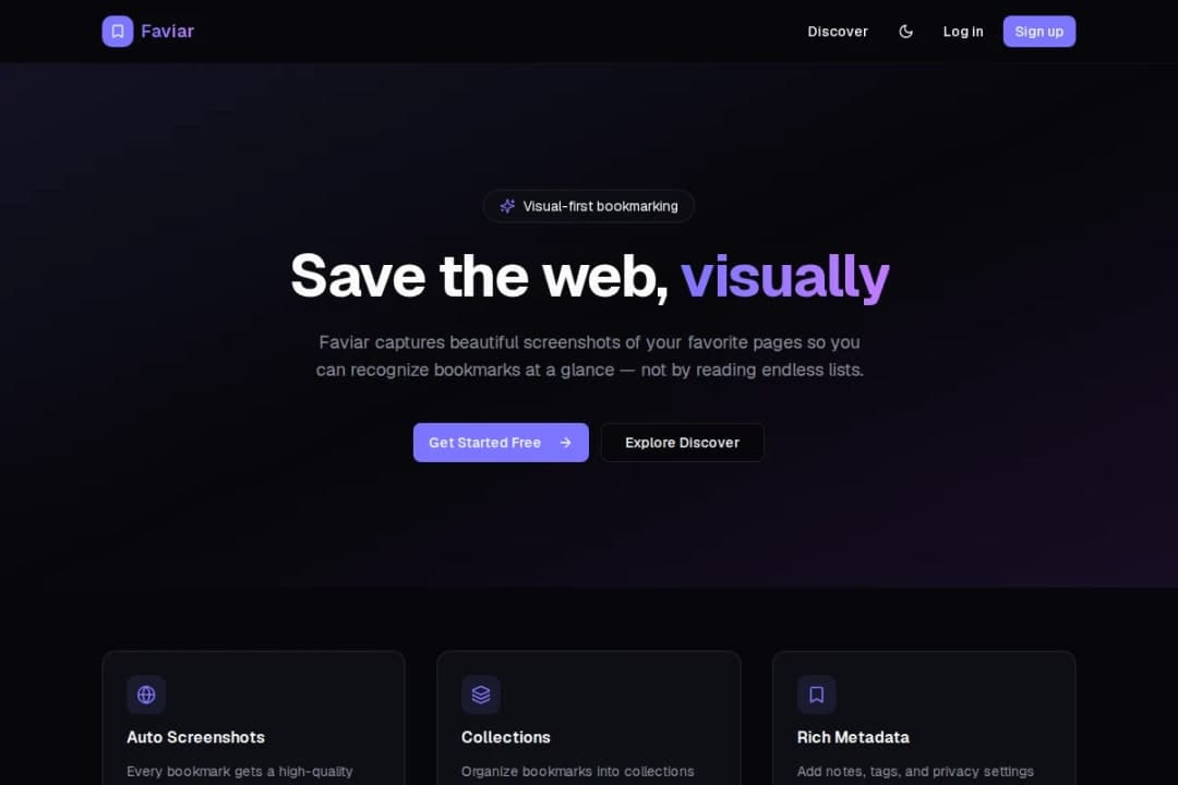 Faviar — Visual Bookmarking
