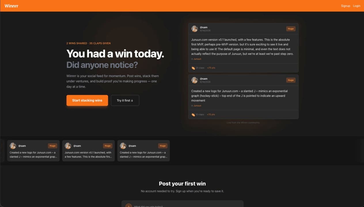 Winnrr - Celebrate Your Wins